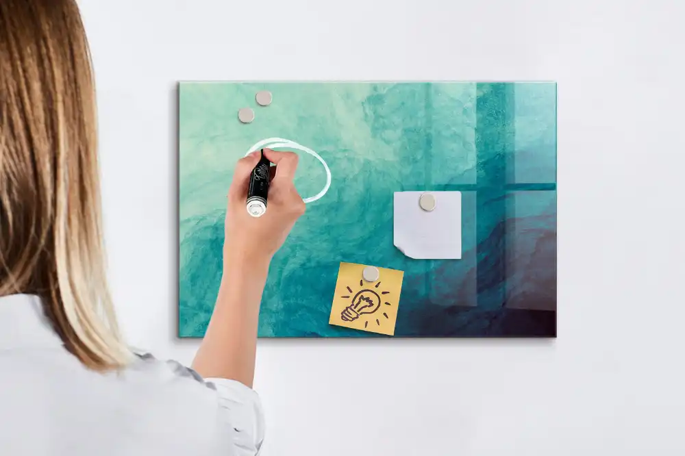 Tablă magnetică din sticlă cu model abstract adâncime