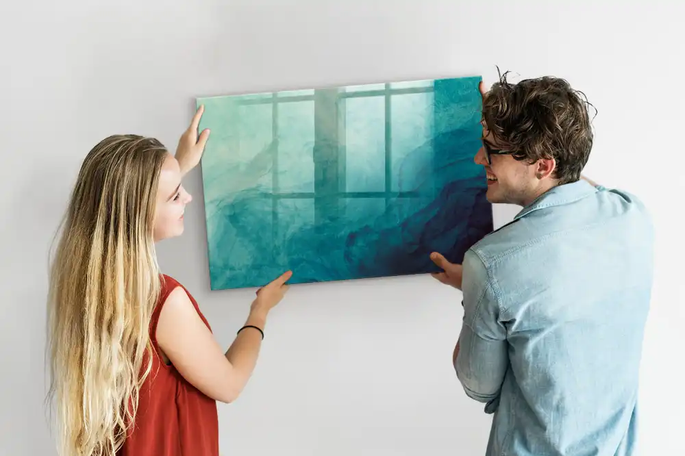 Tablă magnetică din sticlă cu model abstract adâncime