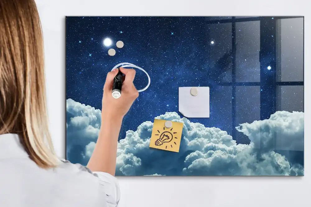 Tablă cu marker design boltă cerească nocturnă