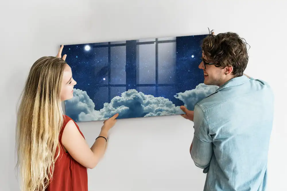 Tablă cu marker design boltă cerească nocturnă