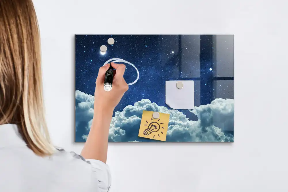 Tablă cu marker design boltă cerească nocturnă