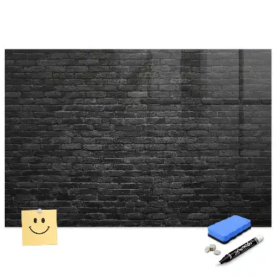 Tablă de scris cu marker design cărămidă închisă la culoare