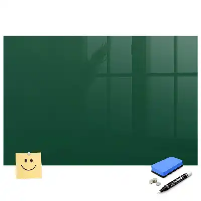 Tablă magnetică din sticlă de culoare verde