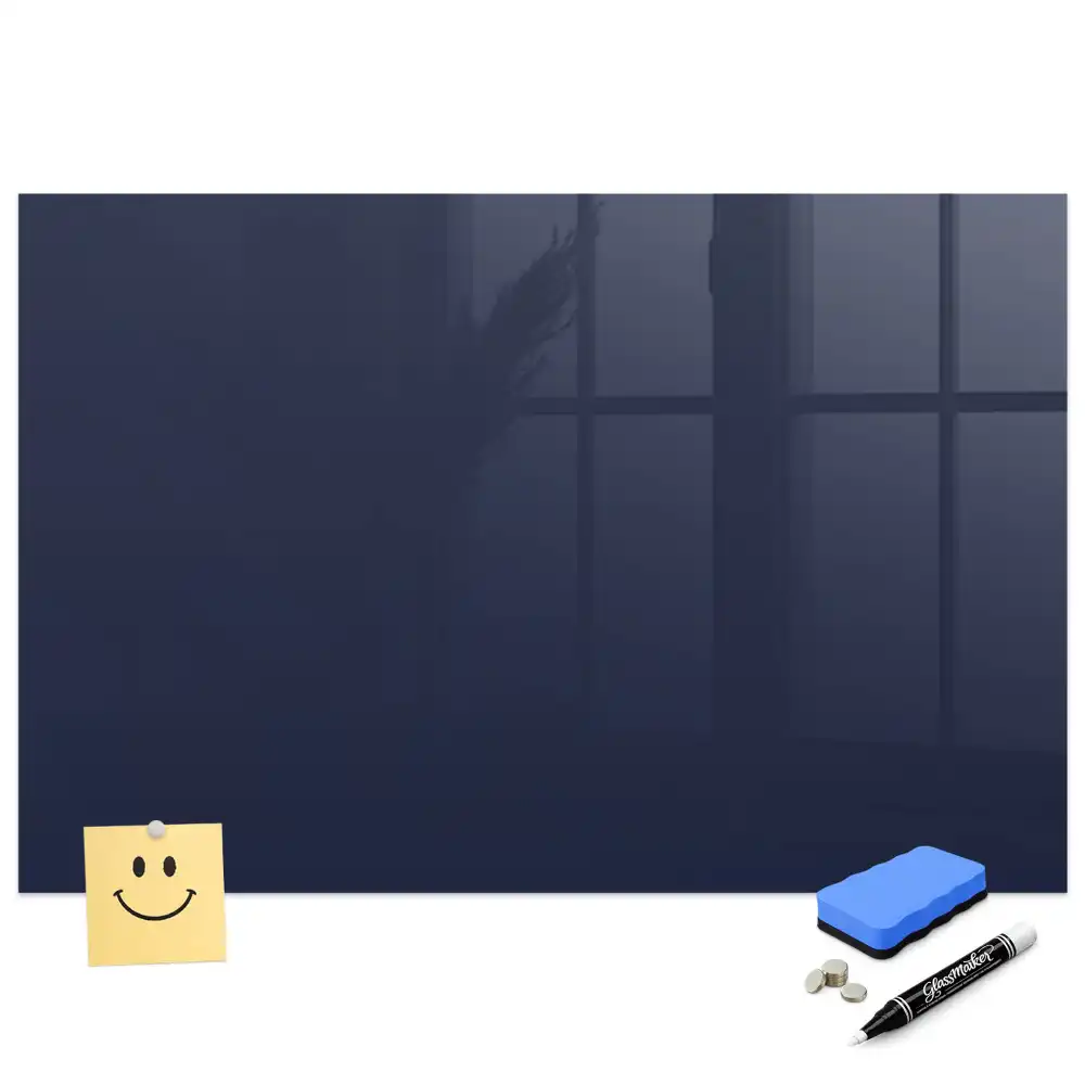 Tablă magnetică din sticlă de culoare bleumarin închis
