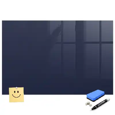 Tablă magnetică din sticlă de culoare bleumarin închis