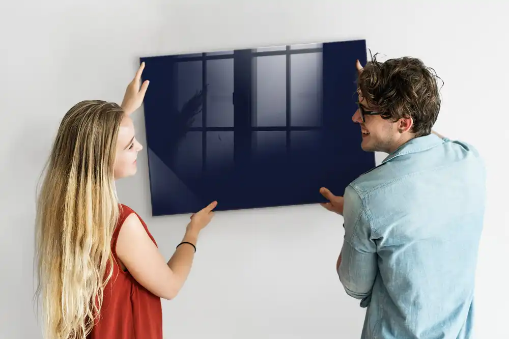 Tablă magnetică din sticlă de culoare bleumarin închis