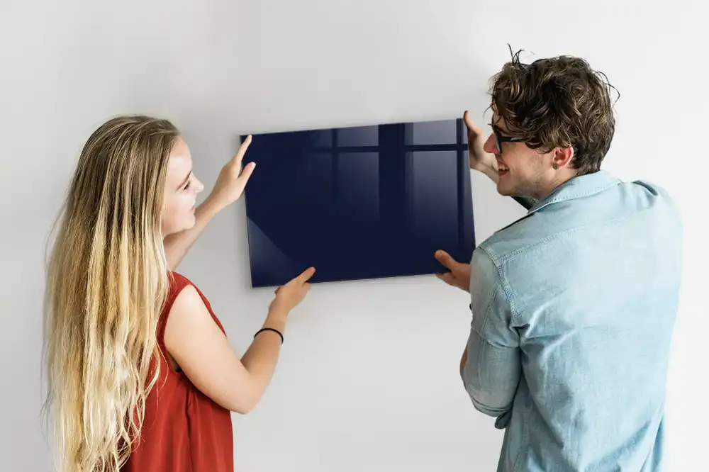 Tablă magnetică din sticlă de culoare bleumarin închis