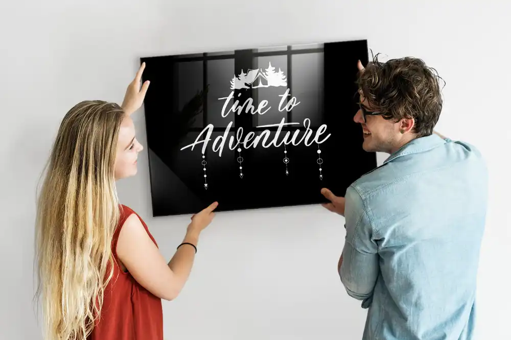 Tablă magnetică din sticlă Timp pentru aventură
