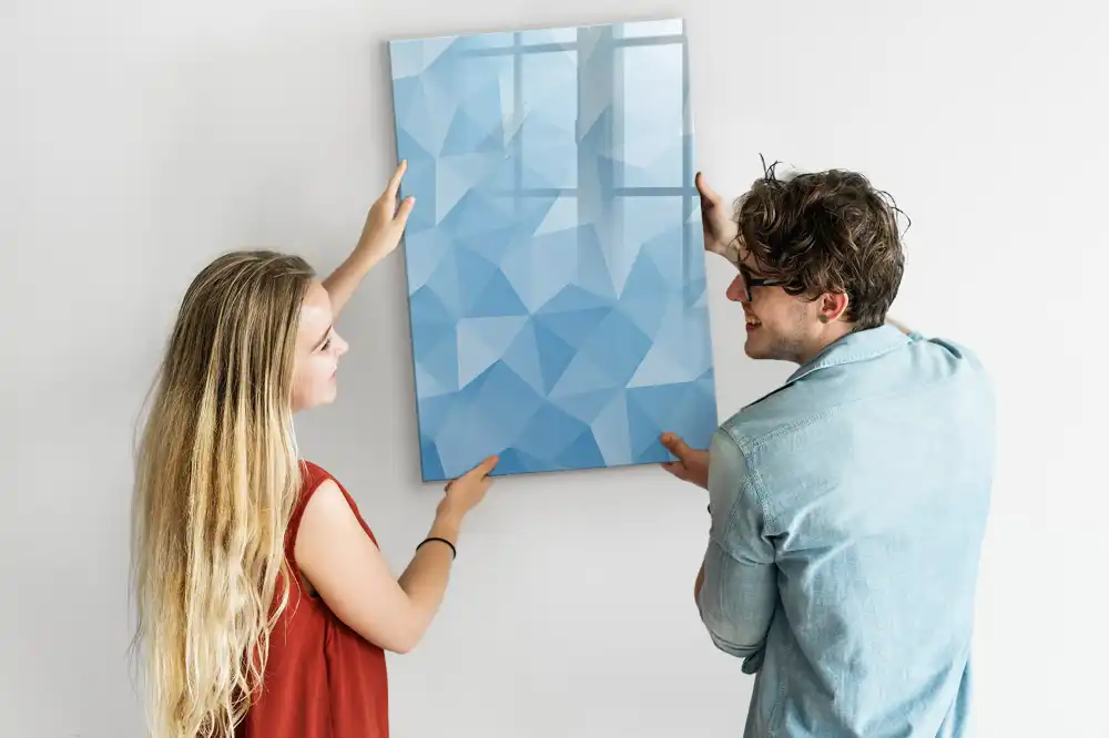 Tablă magnetică de perete cu design mozaic triunghiular
