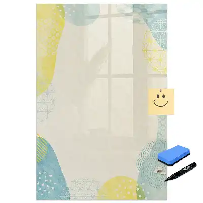 Tablă magnetică de perete cu ramă decorativă