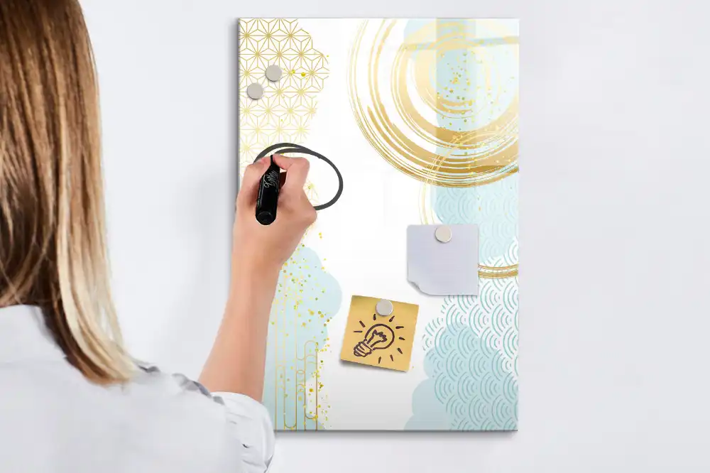 Tablă magnetică decorativă cu motiv abstract