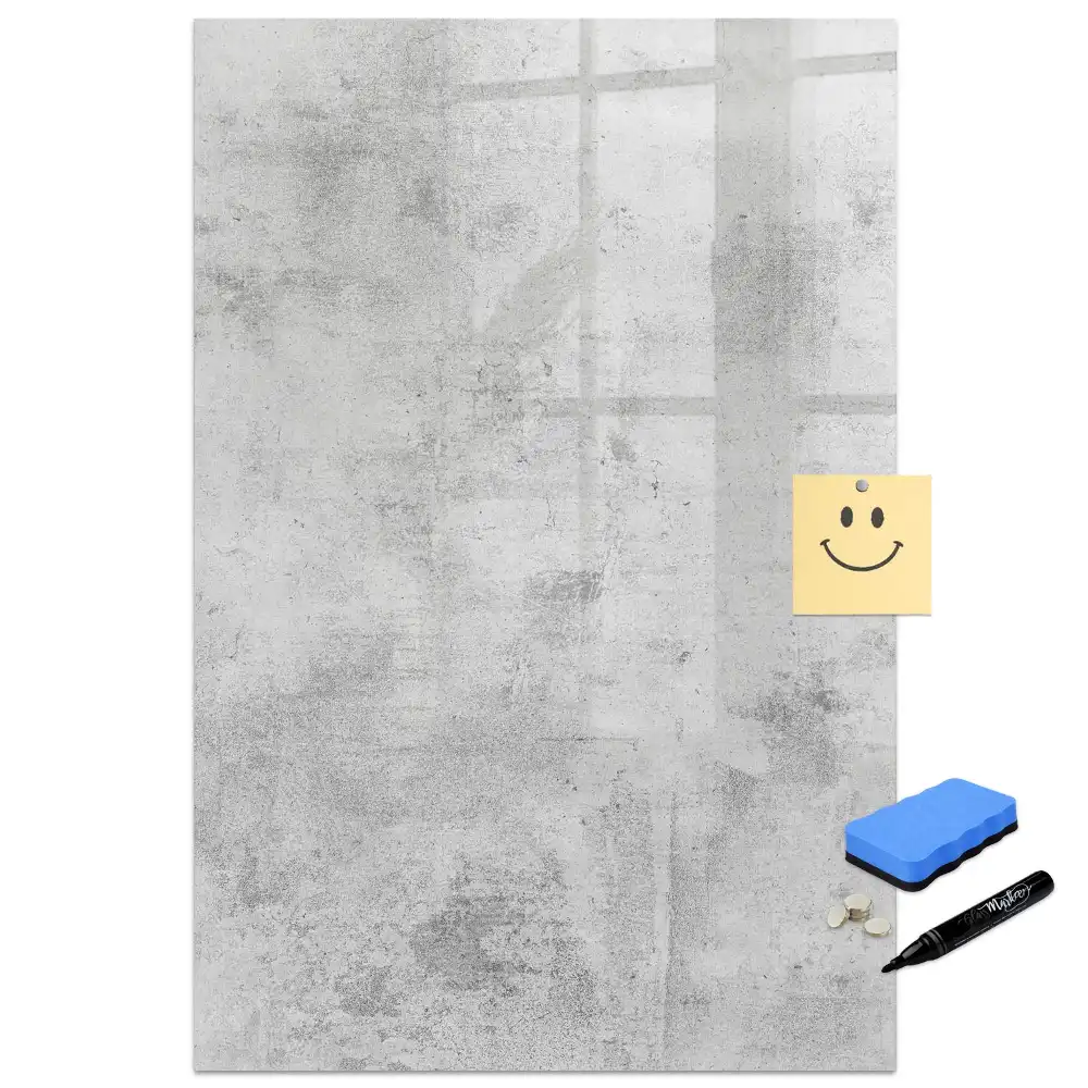 Tablă magnetică de scris pentru perete din beton