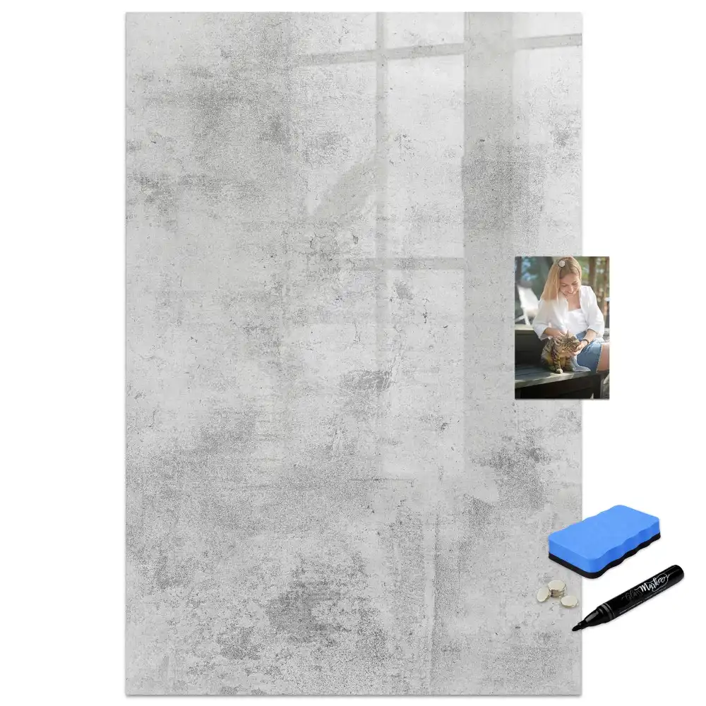 Tablă magnetică de scris pentru perete din beton