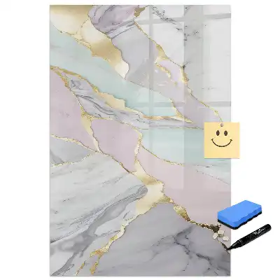 Tablă magnetică decorativă cu aspect de marmură