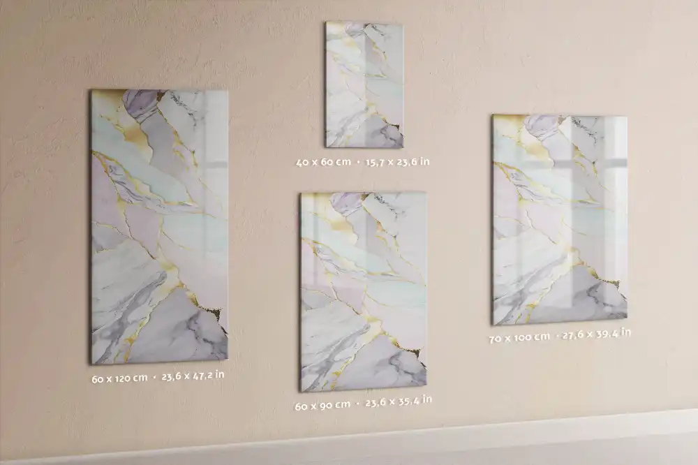 Tablă magnetică decorativă cu aspect de marmură