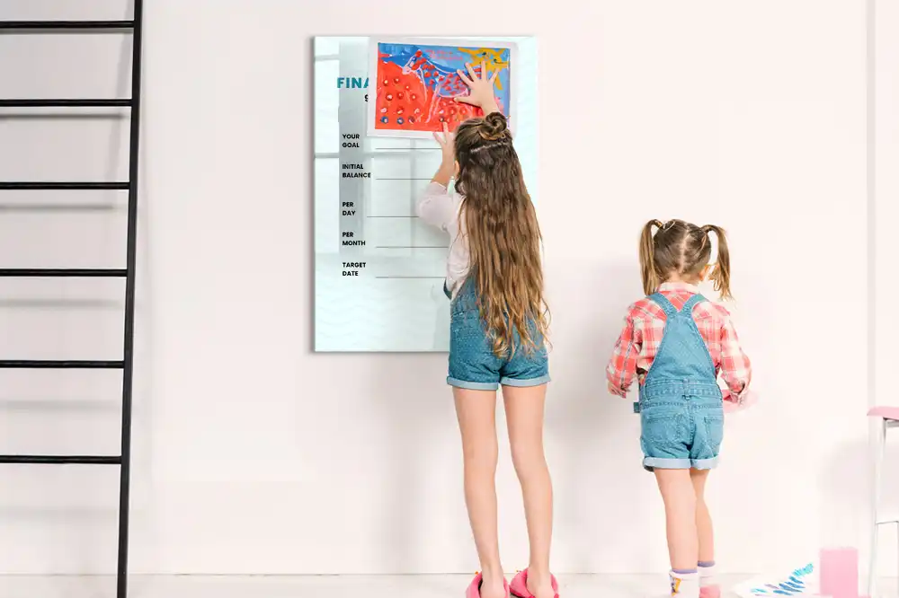 Tablă magnetică pentru planificarea bugetului casei