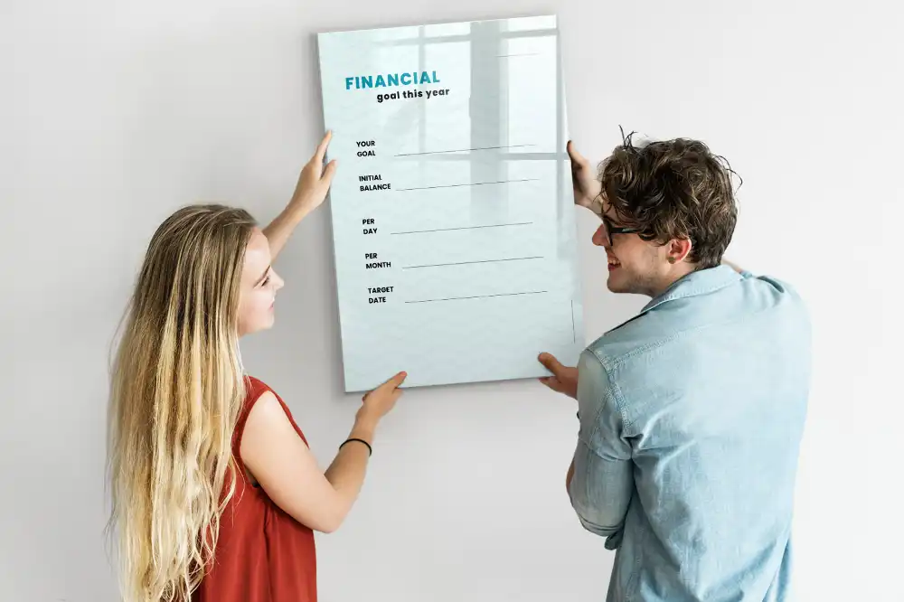 Tablă magnetică pentru planificarea bugetului casei