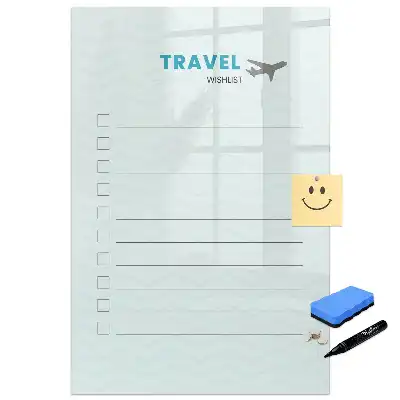 Tablă magnetică de perete pentru planificarea călătoriilor