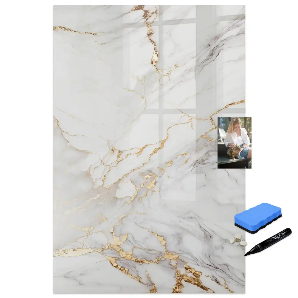 Tablă magnetică decorativă cu aspect de marmură