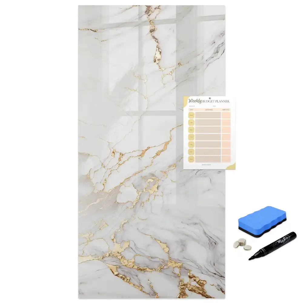 Tablă magnetică decorativă cu aspect de marmură