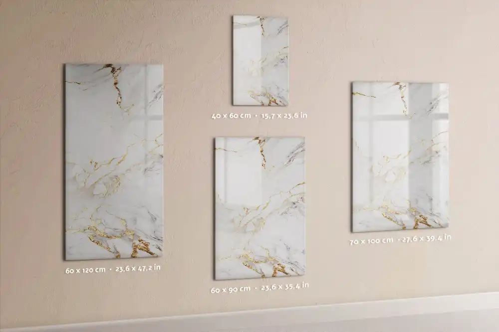 Tablă magnetică decorativă cu aspect de marmură
