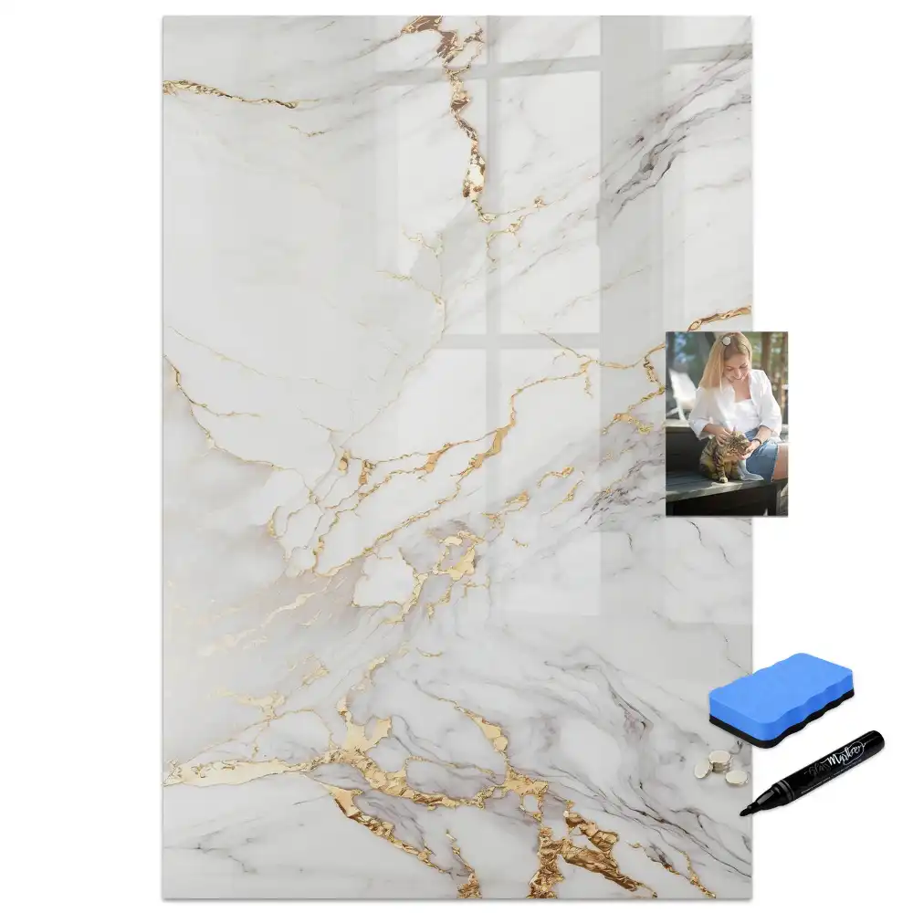 Tablă magnetică decorativă cu aspect de marmură
