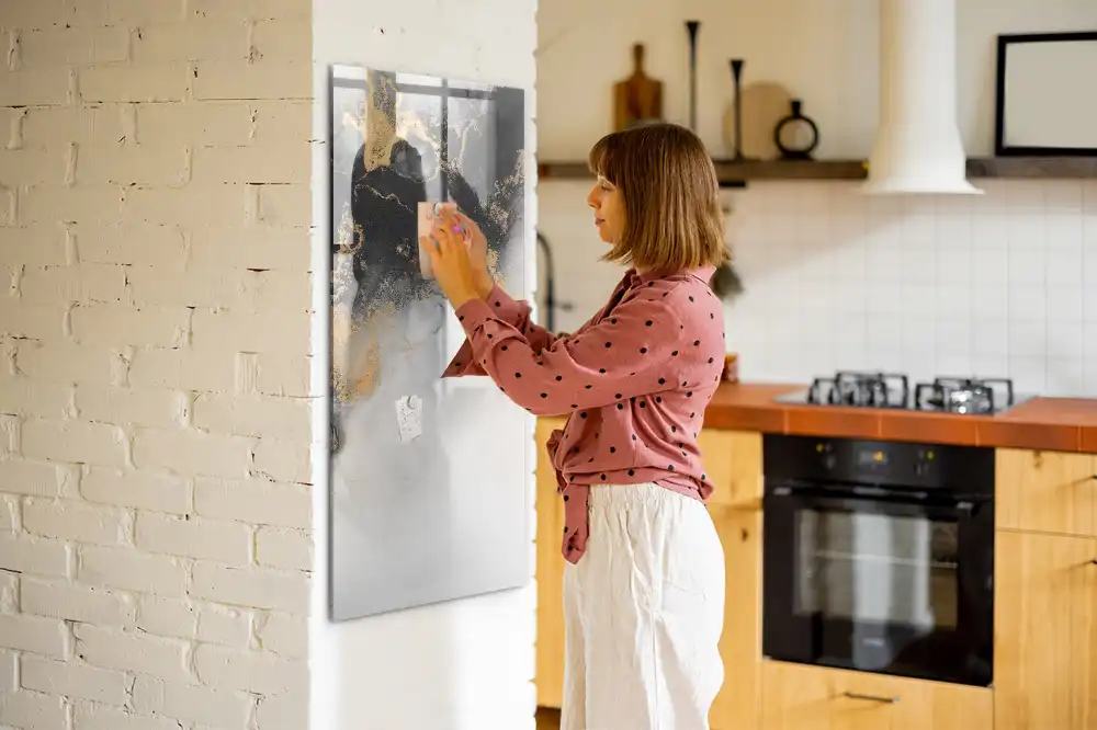 Tablă magnetică pentru birou cu model de marmură