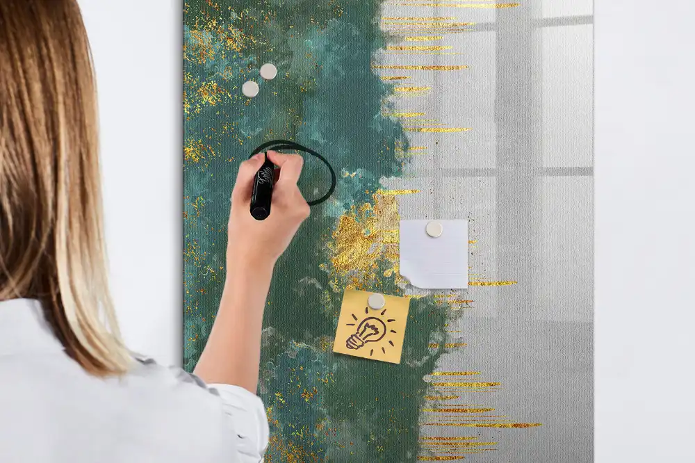 Tablă magnetică de scris cu motiv grafic decorativ