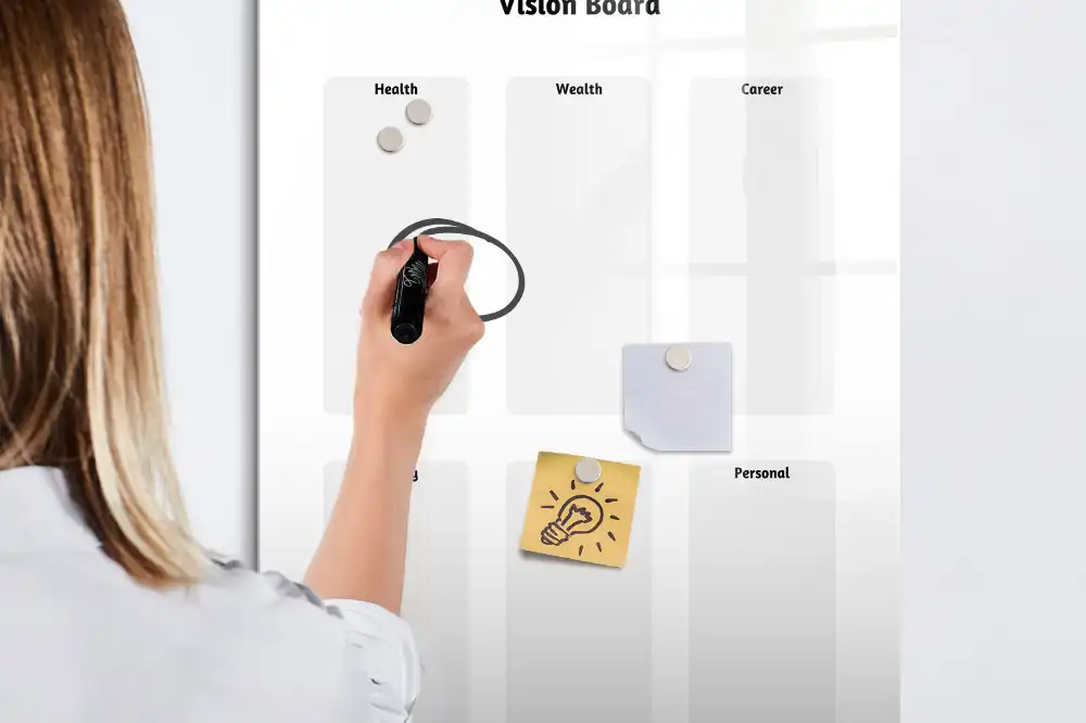 Tablă magnetică pentru birou tip panou de visuri