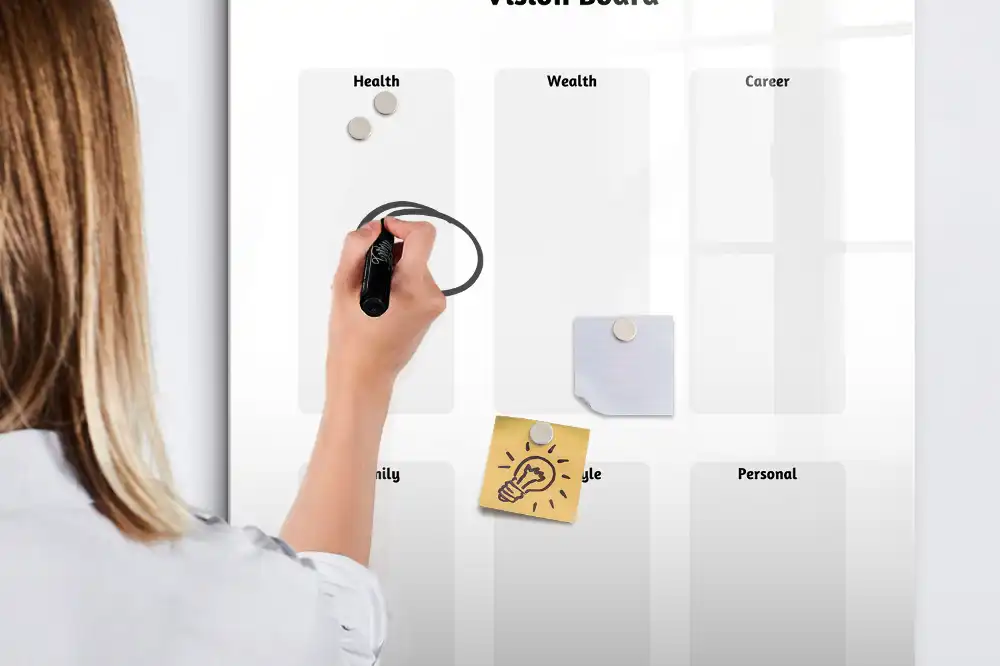 Tablă magnetică pentru birou tip panou de visuri