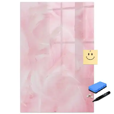 Tablă magnetică de birou cu design cu pene pufoase