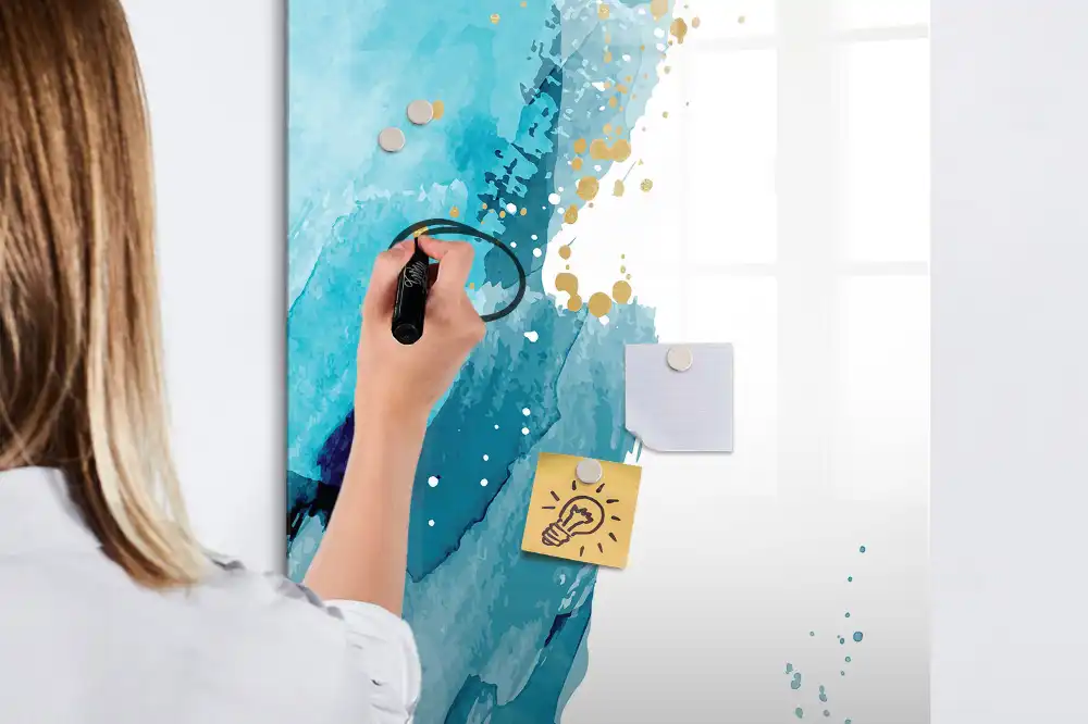 Tablă magnetică pentru birou cu design artistic