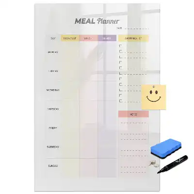 Tablă magnetică de perete pentru planificarea nutriției
