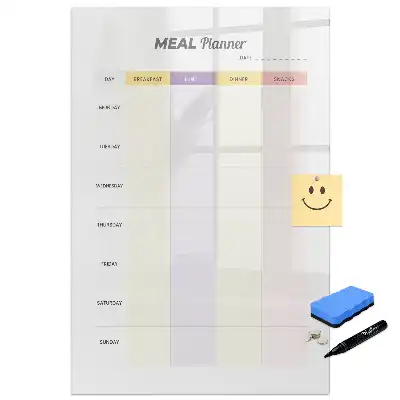 Tablă magnetică pentru planificarea meselor la birou