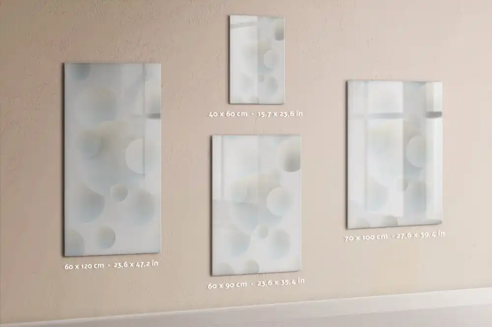 Tablă magnetică pentru birou cu model abstract cu sfere