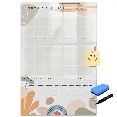 Tablă magnetică de perete cu organizator lunar