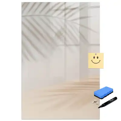 Tablă magnetică de perete cu model umbra unei frunze de palmier