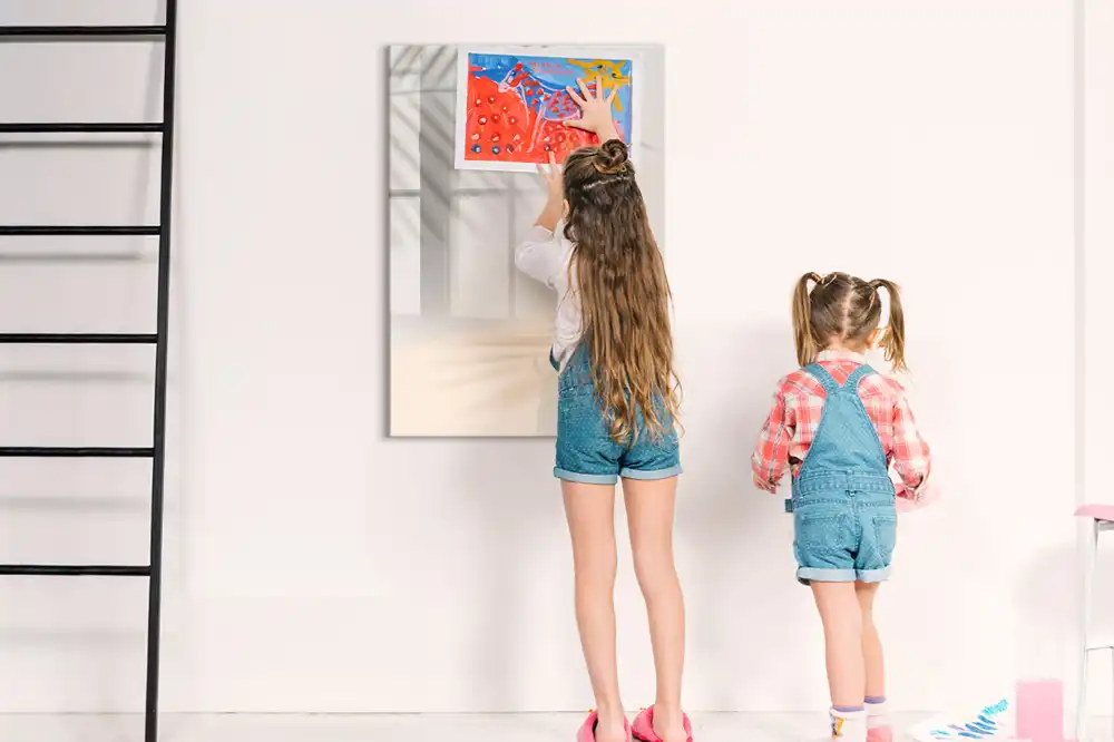 Tablă magnetică de perete cu model umbra unei frunze de palmier