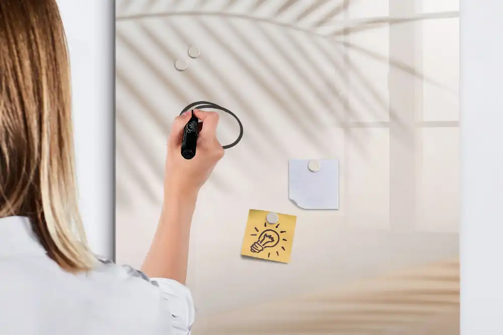 Tablă magnetică de perete cu model umbra unei frunze de palmier