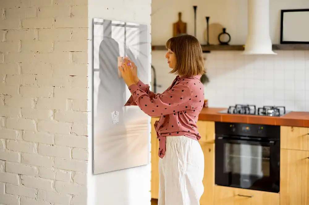 Tablă magnetică de perete cu model umbra unei frunze de palmier
