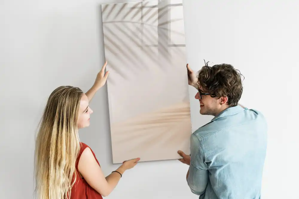 Tablă magnetică de perete cu model umbra unei frunze de palmier