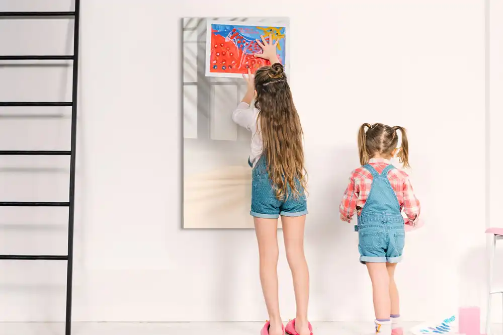 Tablă magnetică de perete cu model umbra unei frunze de palmier