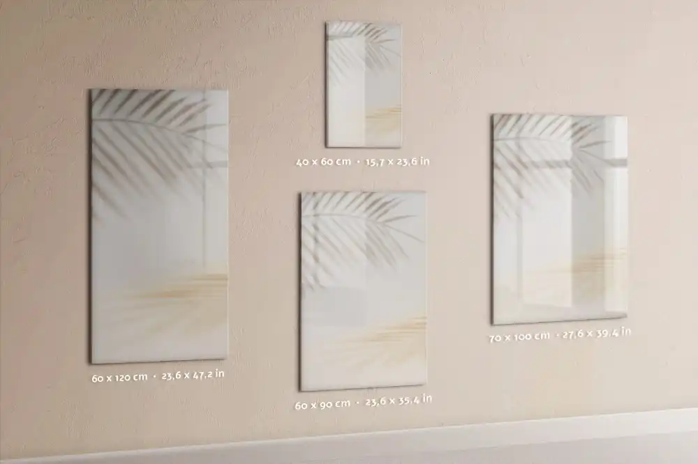 Tablă magnetică de perete cu model umbra unei frunze de palmier