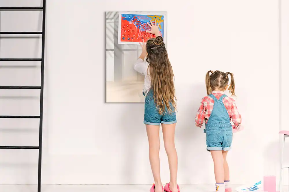 Tablă magnetică de perete cu model umbra unei frunze de palmier