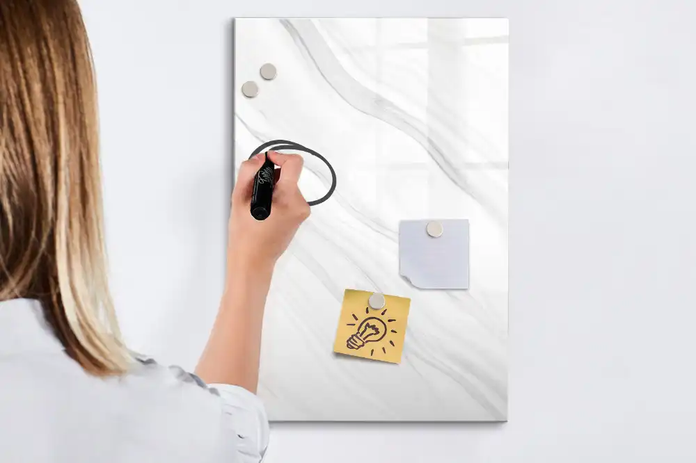 Tablă magnetică de perete cu model valuri de marmură