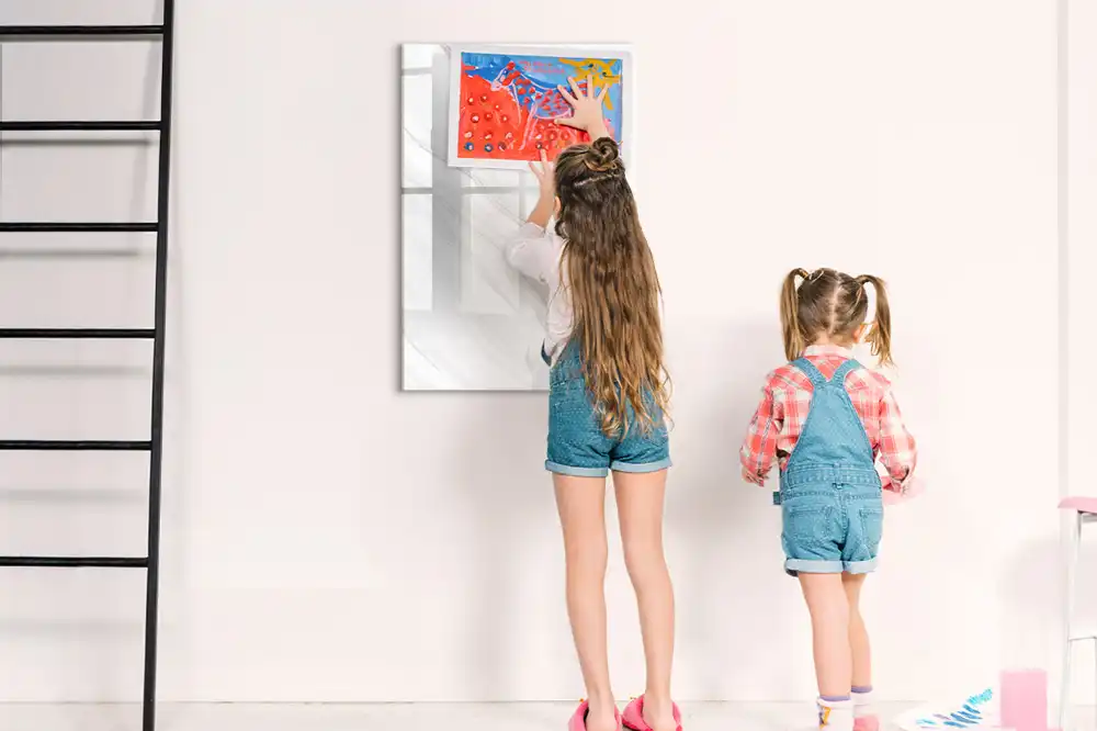 Tablă magnetică de perete cu model valuri de marmură