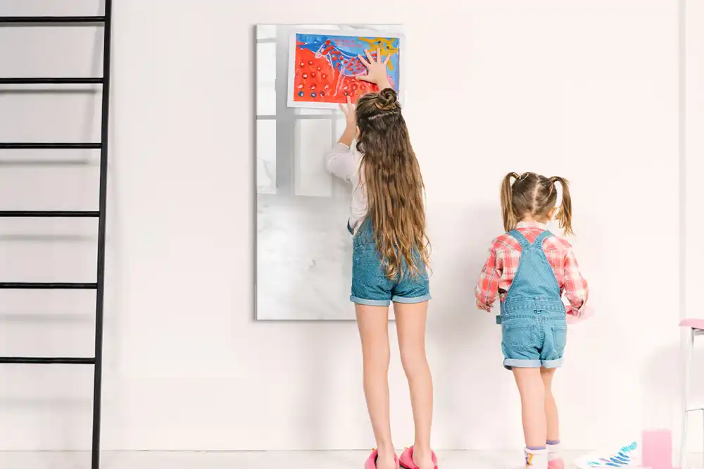 Tablă magnetică pentru birou cu aspect de marmură clasică