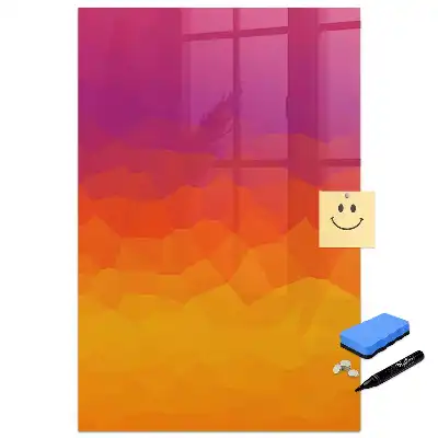 Tablă magnetică de birou cu design gradient de dimineață
