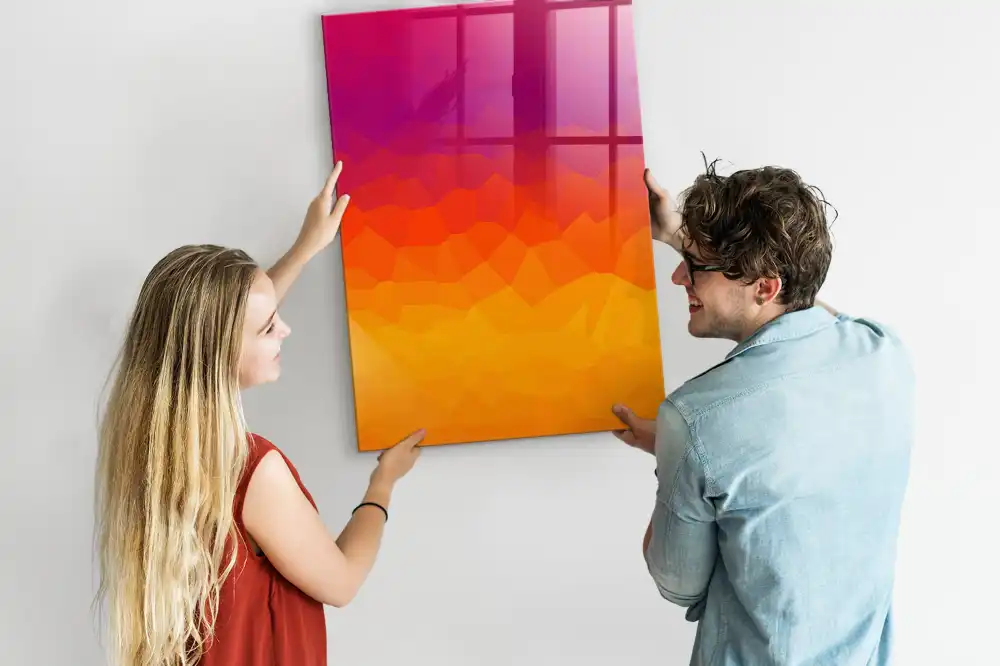 Tablă magnetică de birou cu design gradient de dimineață