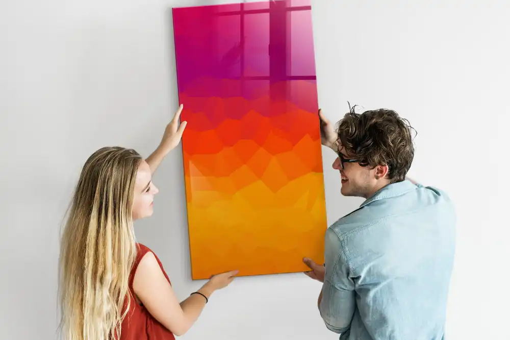 Tablă magnetică de birou cu design gradient de dimineață